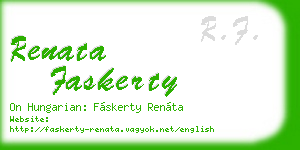 renata faskerty business card